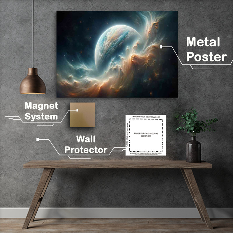 Buy Metal Poster : (A minimalistic yet enchanting space scene)