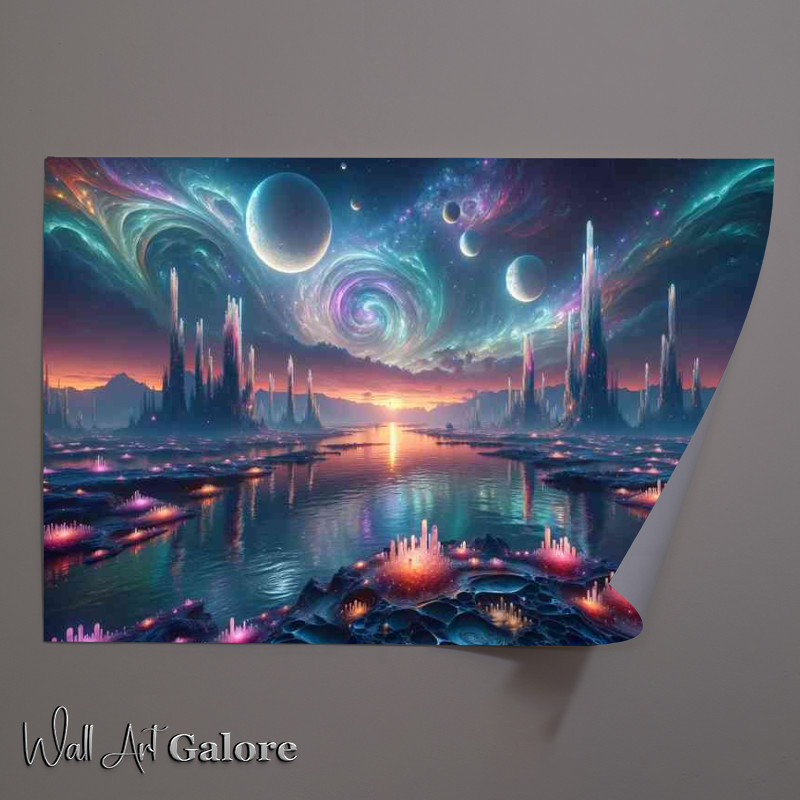 Buy Unframed Poster : (A single breathtaking view from a fantasy planet)