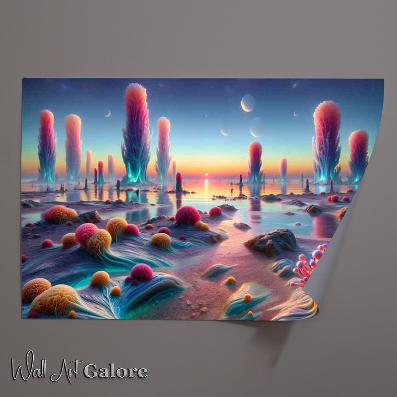 Buy Unframed Poster : (A single mesmerizing view from a fantasy planet)