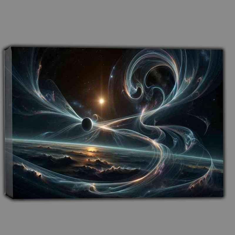 Buy Canvas : (Space fantasy scene with minimal planetary presence)