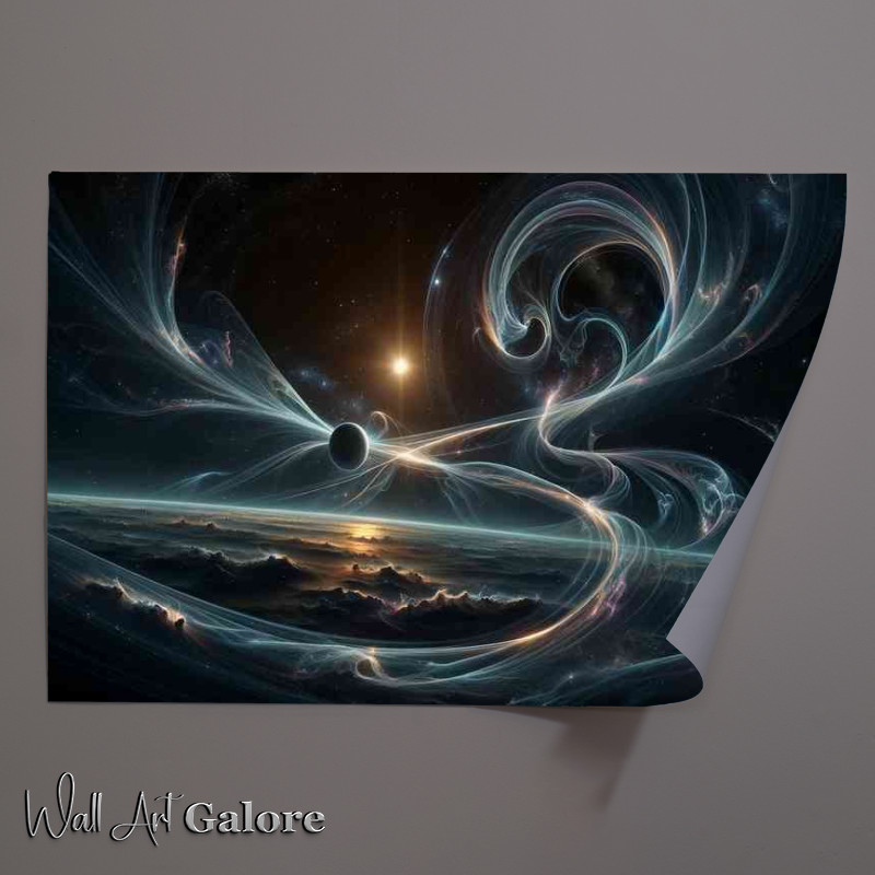 Buy Unframed Poster : (Space fantasy scene with minimal planetary presence)