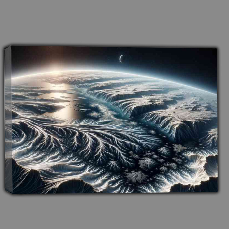 Buy Canvas : (Space of a fantasy planets polar region)