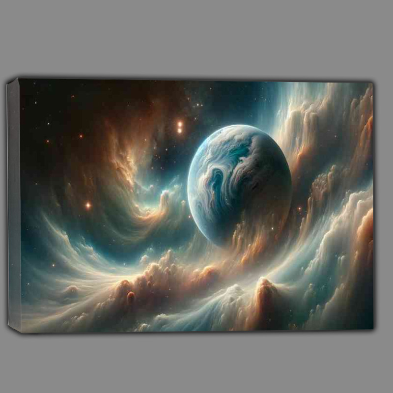 Buy Canvas : (This composition centers on a singular planet)