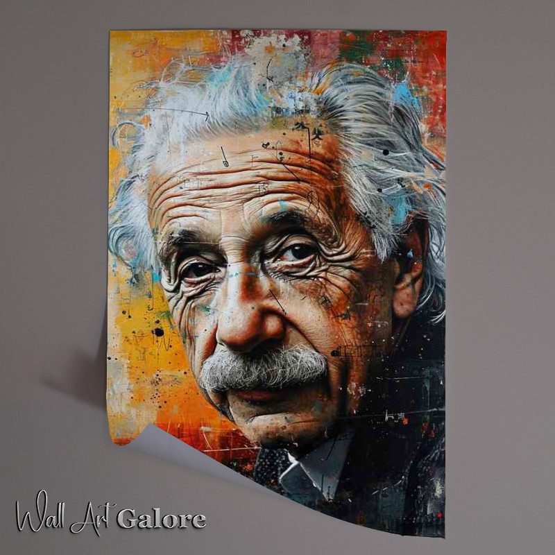 Buy Unframed Poster : (Albert einstein great street art style)