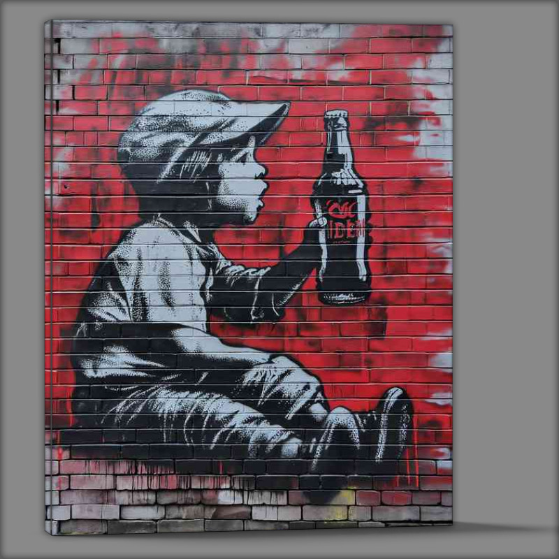 Buy Canvas : (Banksy style coca cola)