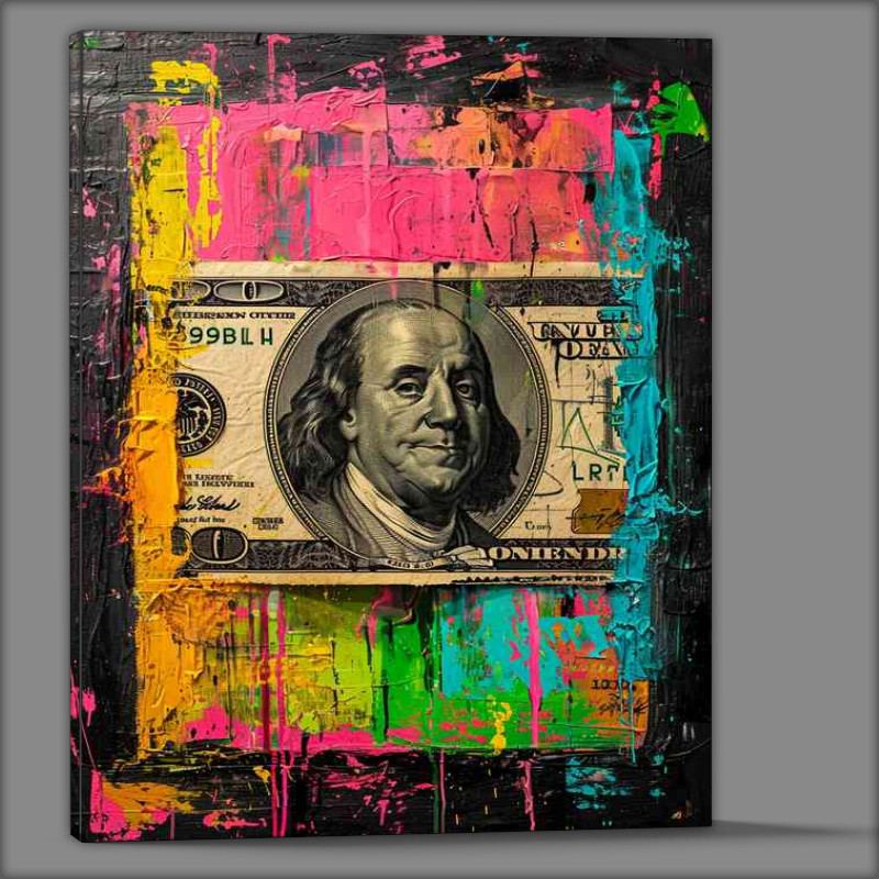 Buy Canvas : (Benjamin franklin all about dollar bills)