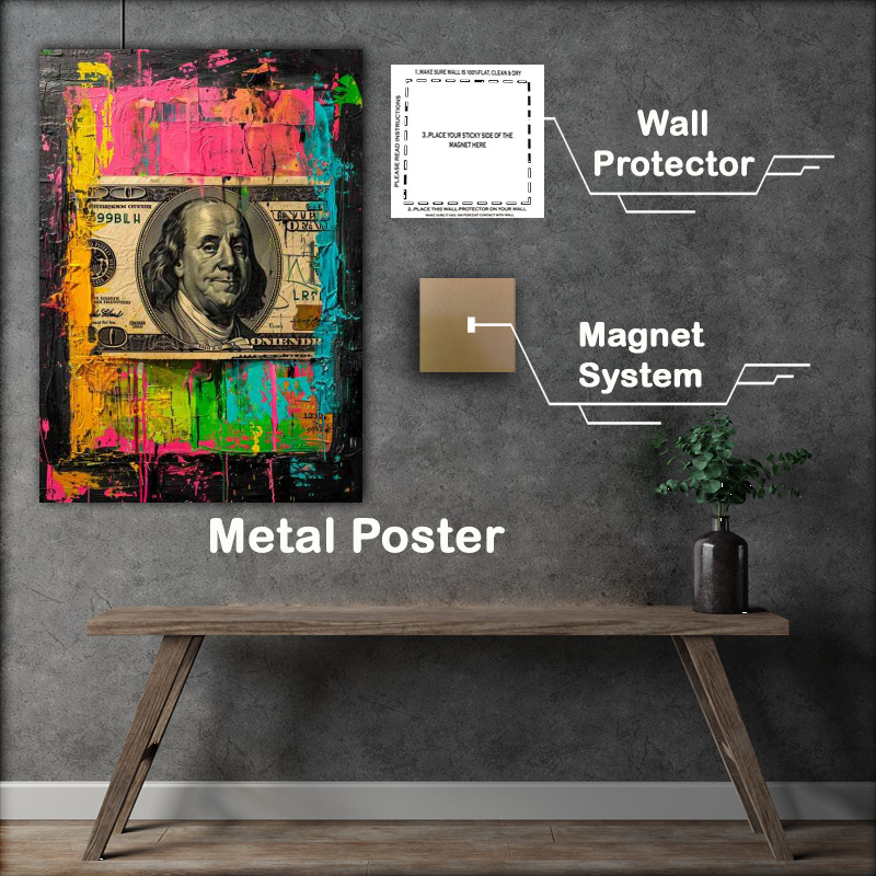 Buy Metal Poster : (Benjamin franklin all about dollar bills)