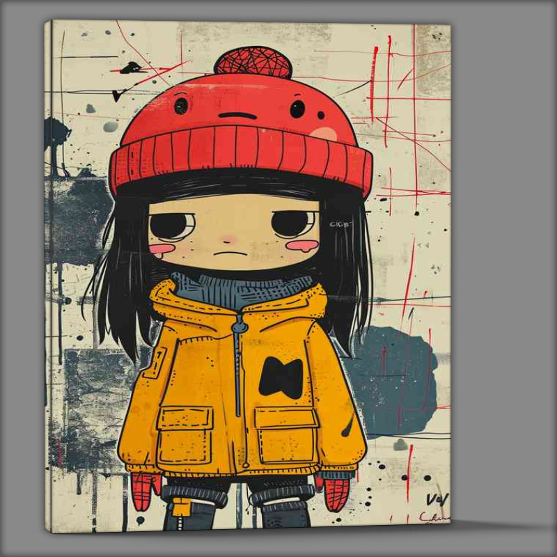 Buy Canvas : (Cartoon girl with the red hat)