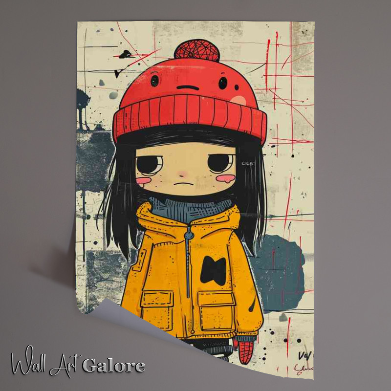 Buy Unframed Poster : (Cartoon girl with the red hat)