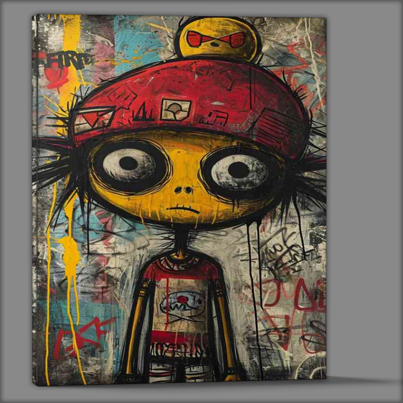 Buy Canvas : (Cartoon person and a red cap)