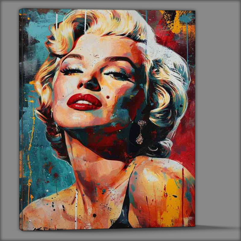 Buy Canvas : (Comic marilyn monroe drippy painted art)