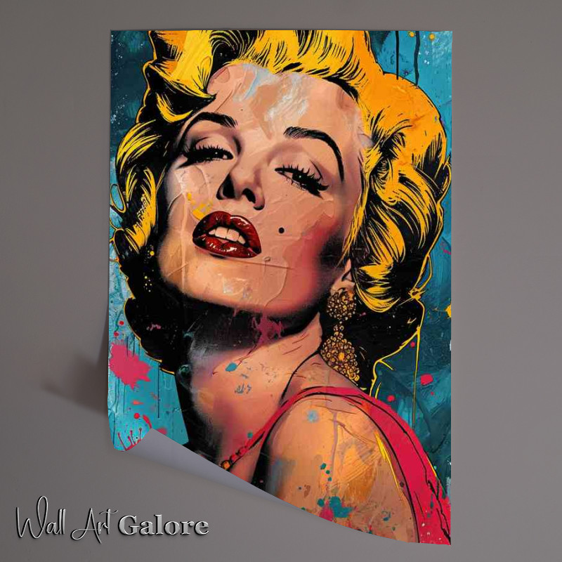 Buy Unframed Poster : (Comic marilyn monroe splash art paint)