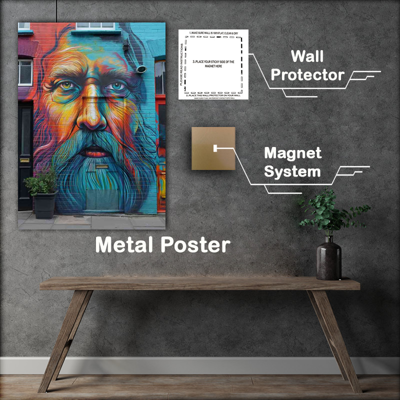 Buy Metal Poster : (Fantastic street art bright colours)