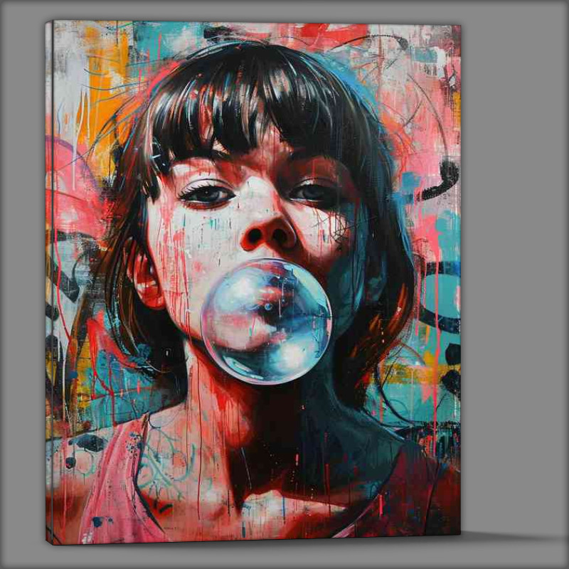 Buy Canvas : (Girl forever blowing bubbles)