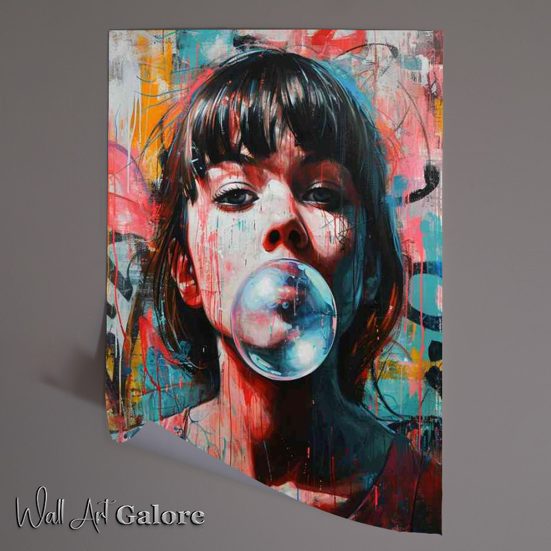 Buy Unframed Poster : (Girl forever blowing bubbles)