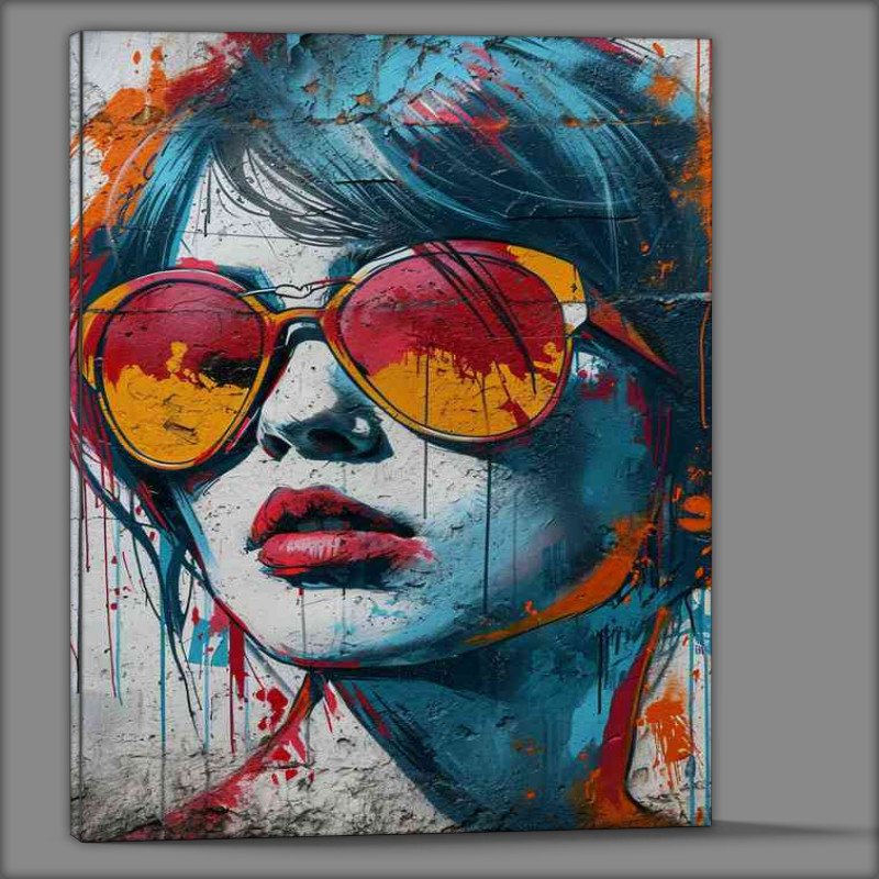 Buy Canvas : (Girl in a pop art style with glasses)