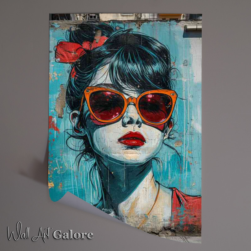 Buy Unframed Poster : (Girl with the big orange glasses)