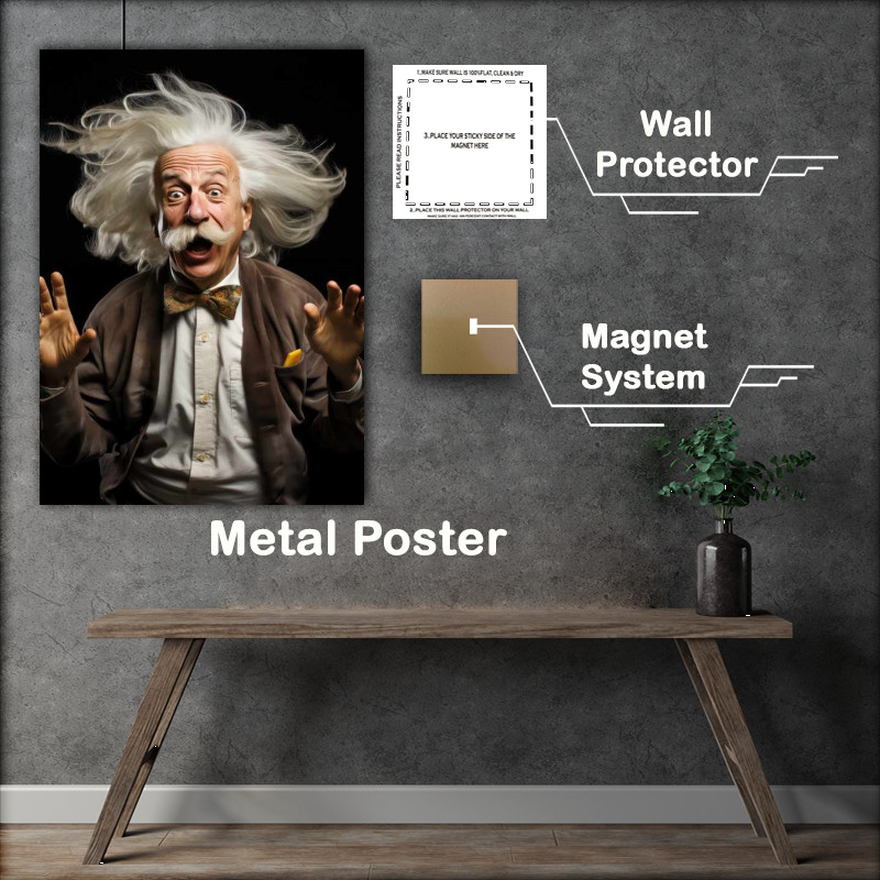 Buy Metal Poster : (Albert Einstine amazing mind)