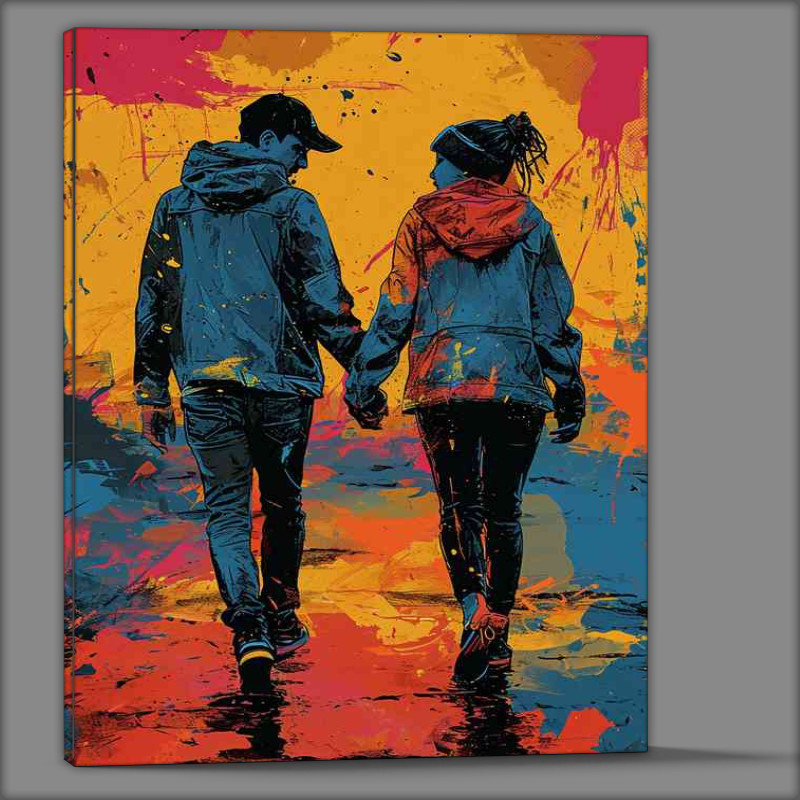 Buy Canvas : (Holding hands hip hop street art)