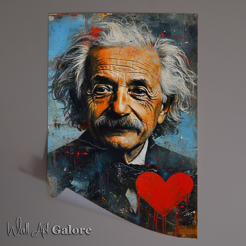 Buy Unframed Poster : (Live the answer albert einstein painting)