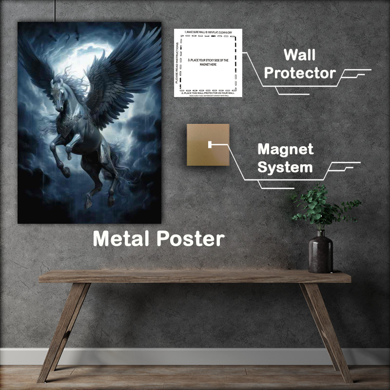 Buy Metal Poster : (The Flight of Pegasus Mythical or Metaphorical)