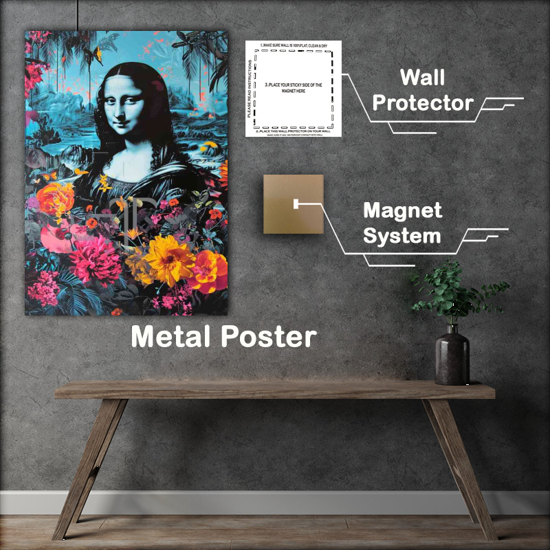 Buy Metal Poster : (Mona lisa modern twist)