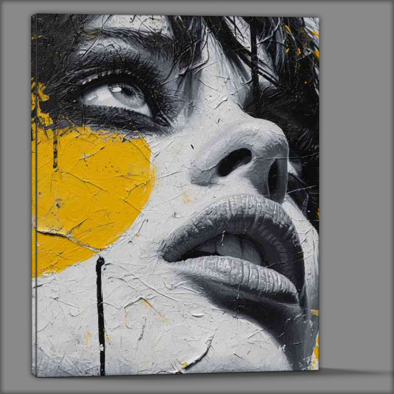 Buy Canvas : (Painted wall splash of yellow)
