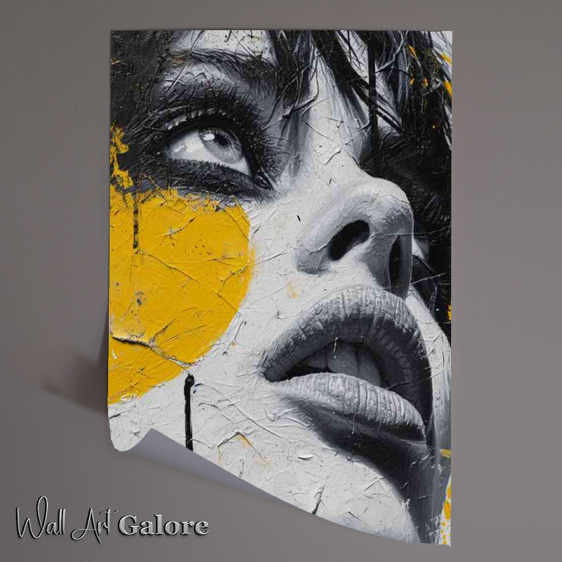 Buy Unframed Poster : (Painted wall splash of yellow)