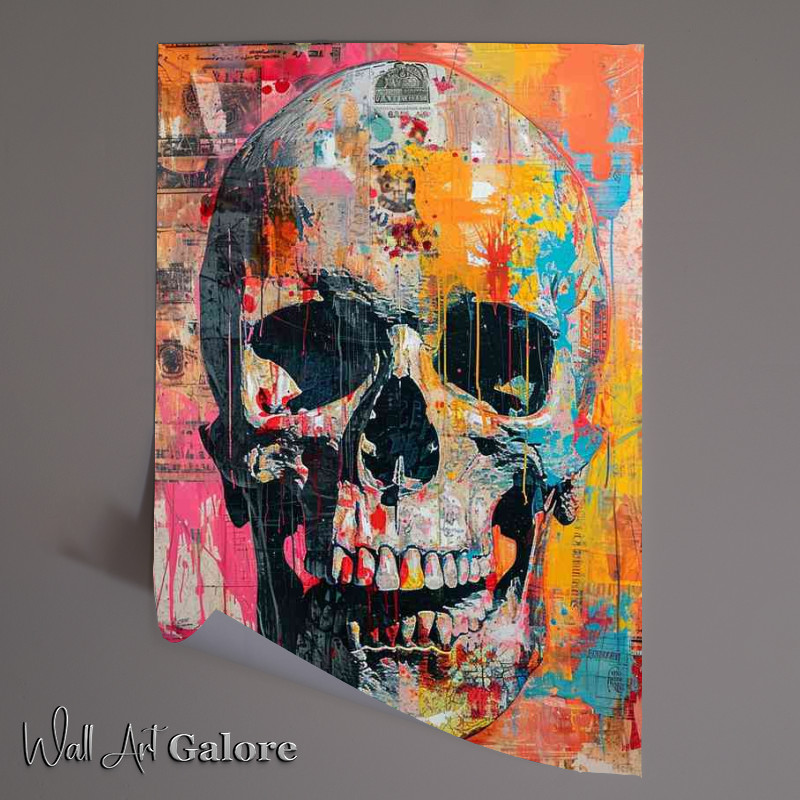 Buy Unframed Poster : (Painting style of a skull street art)