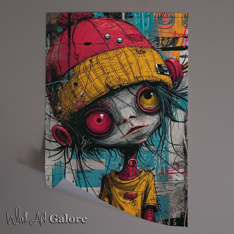 Buy Unframed Poster : (Person with a yellow hat and a red cap)