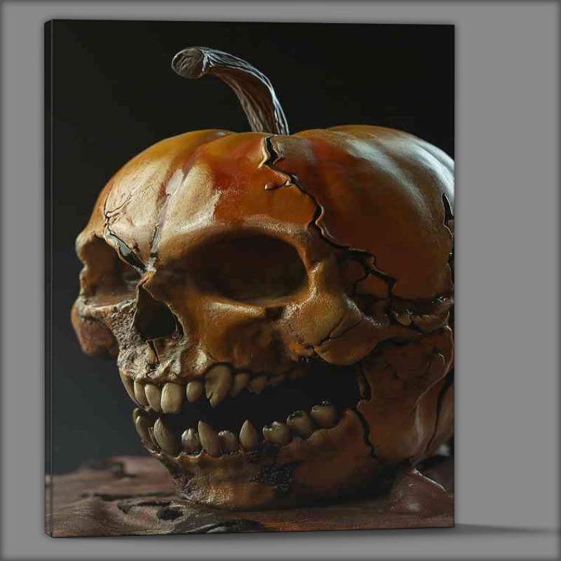 Buy Canvas : (Scary looking apple with teeth)
