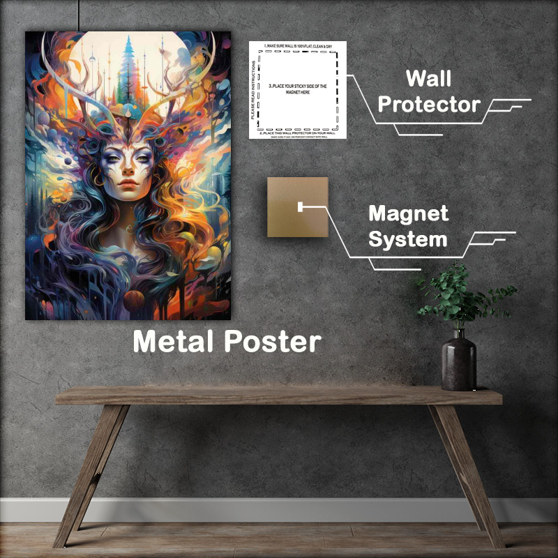 Buy Metal Poster : (The Rise of lady with horns Pop Culture)