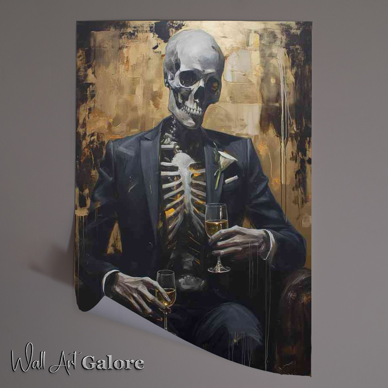 Buy Unframed Poster : (Skeleton waiting for his loved one to arrive)