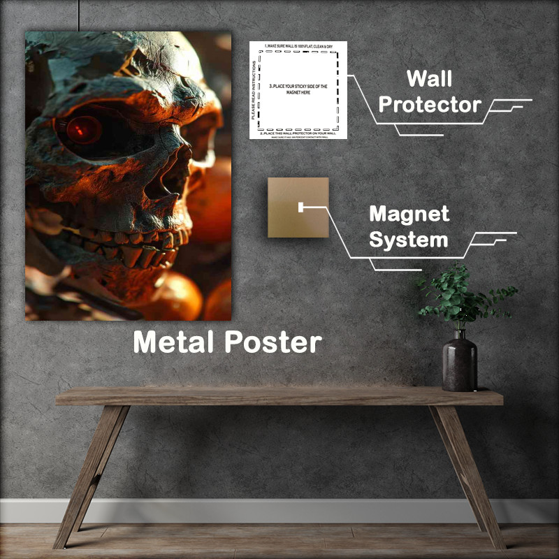Buy Metal Poster : (Skull zombie art)