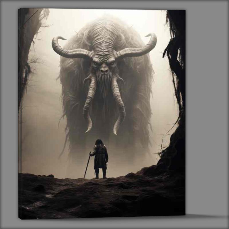 Buy Canvas : (The Role of giant monster in Magical Realism)