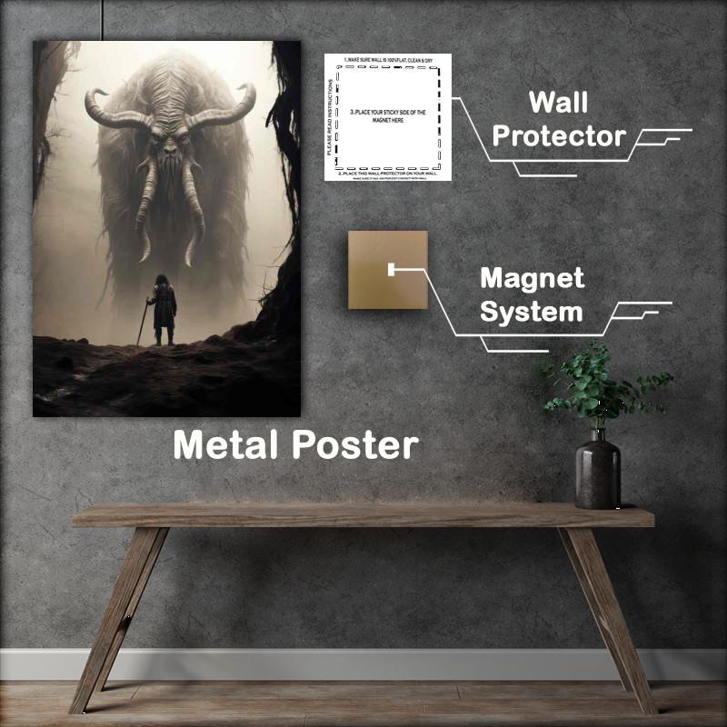 Buy Metal Poster : (The Role of giant monster in Magical Realism)