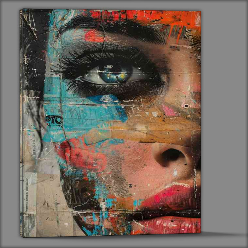 Buy Canvas : (The Face of a woman with blue a eye)