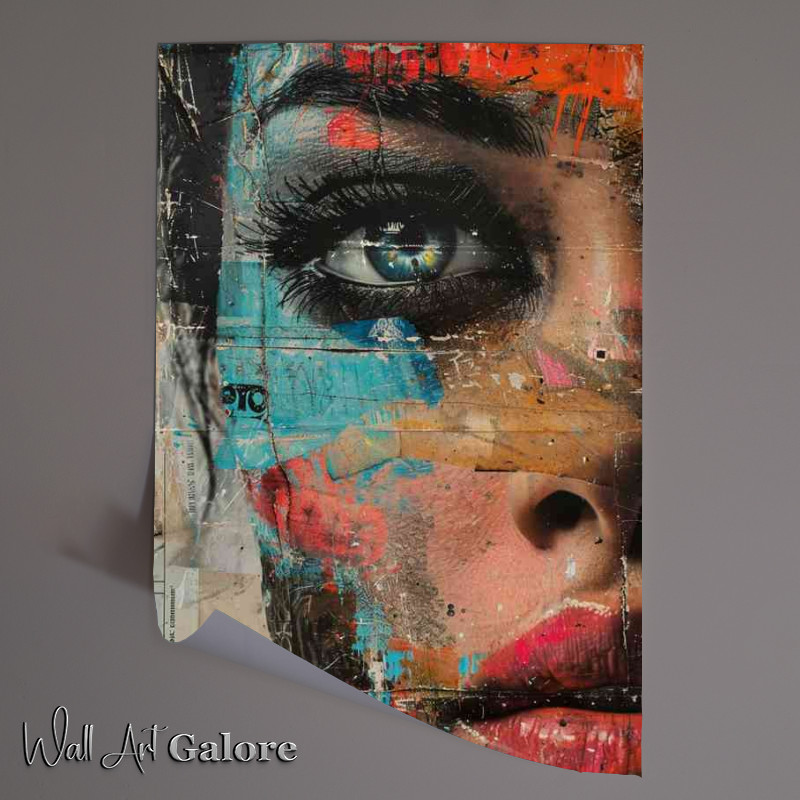 Buy Unframed Poster : (The Face of a woman with blue a eye)