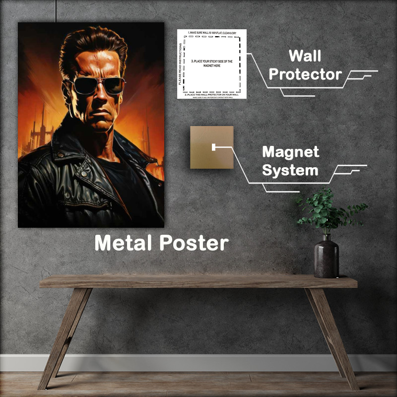 Buy Metal Poster : (Arnold Schwarzenegger is back)