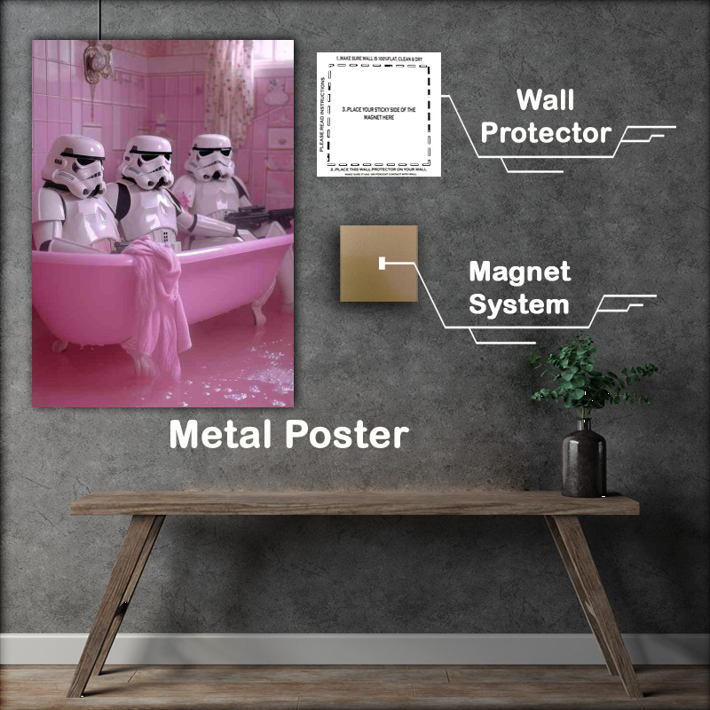 Buy Metal Poster : (The Pink Bath tub caring is sharing)