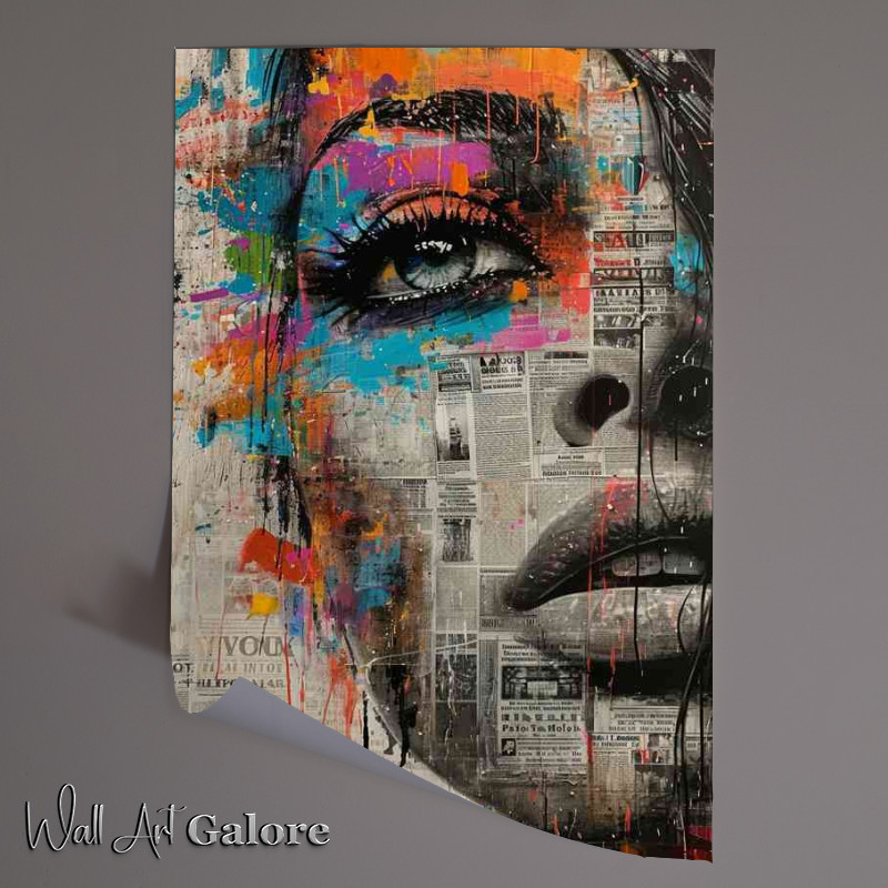 Buy Unframed Poster : (The painted lady newspaper art)