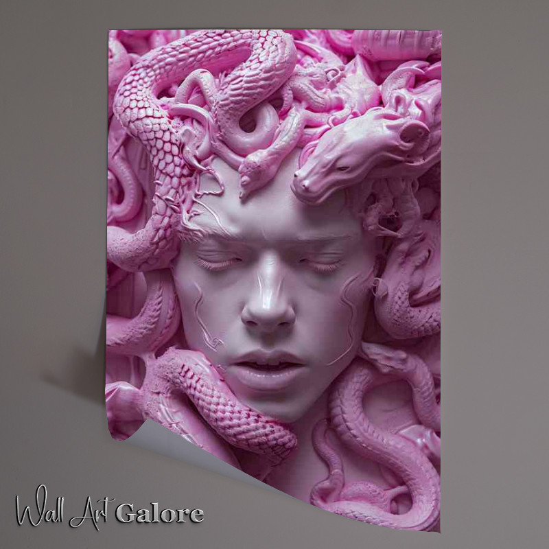 Buy Unframed Poster : (The pink Medusa abstract)