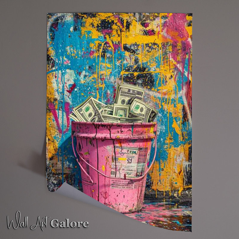 Buy Unframed Poster : (The pink bucket full of cash)