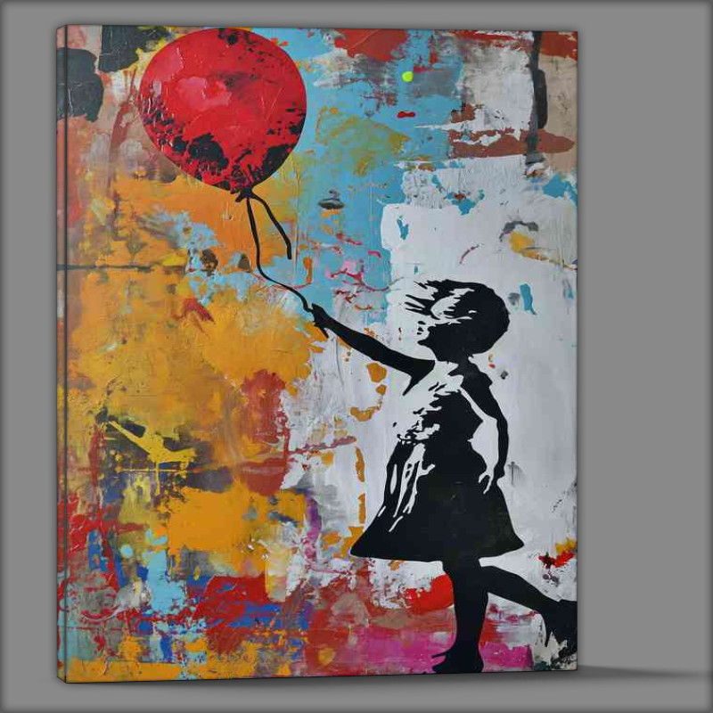 Buy Canvas : (The red ballon girl banksy inspired)