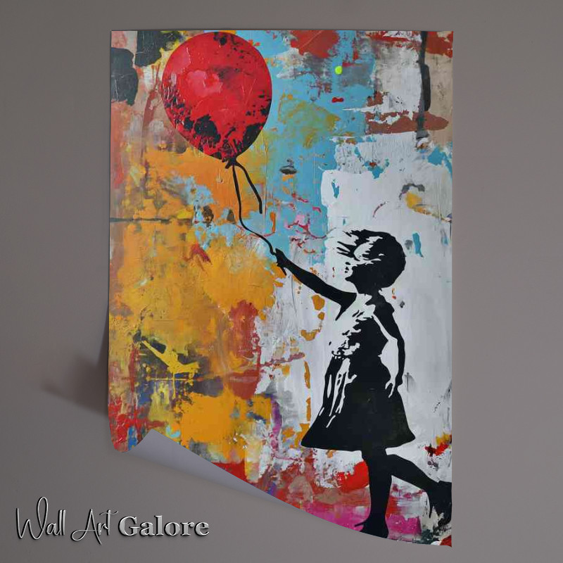 Buy Unframed Poster : (The red ballon girl banksy inspired)