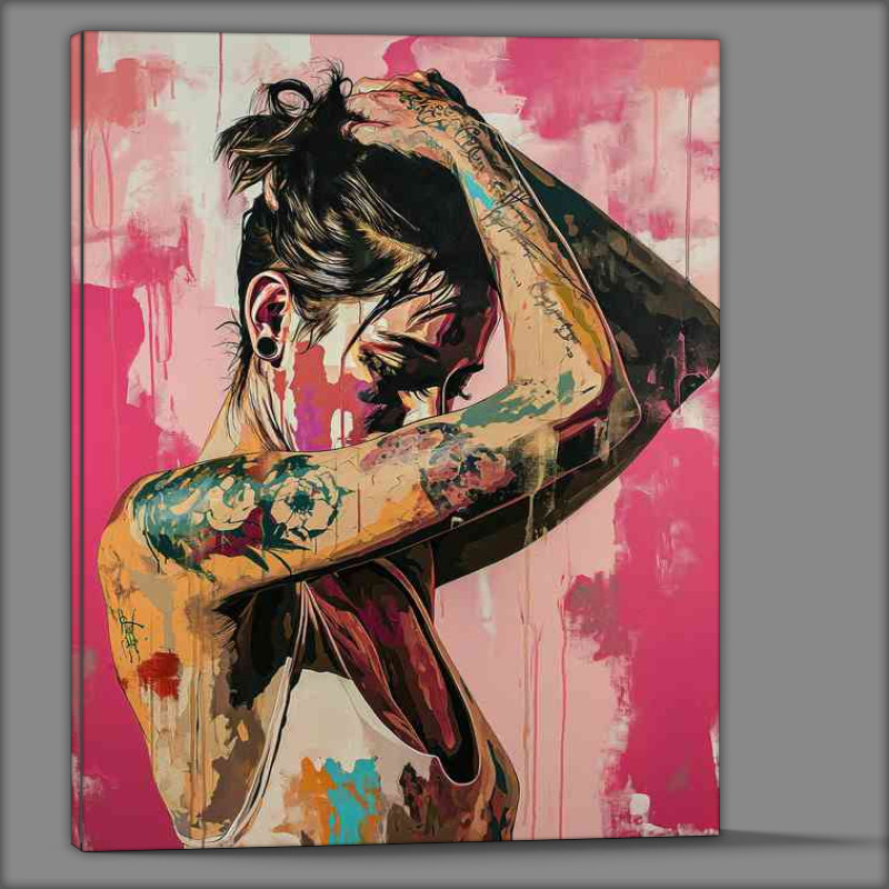 Buy Canvas : (The tattooed armed lady street art)