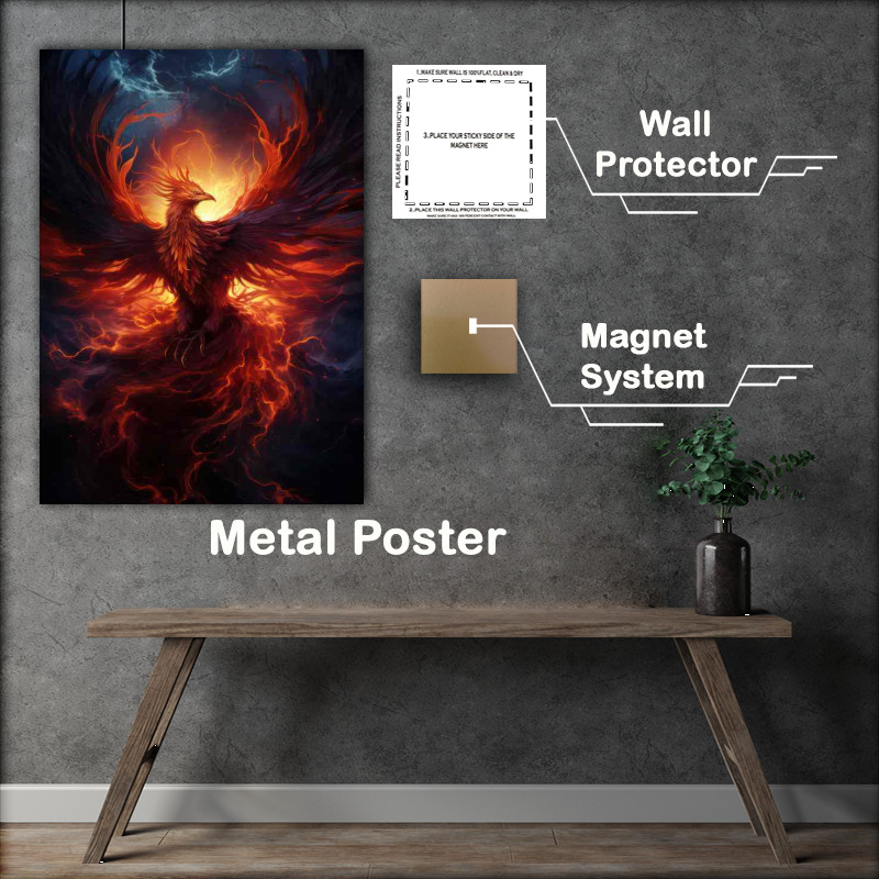 Buy Metal Poster : (The phoenix The Intersection of Sky and Myth)