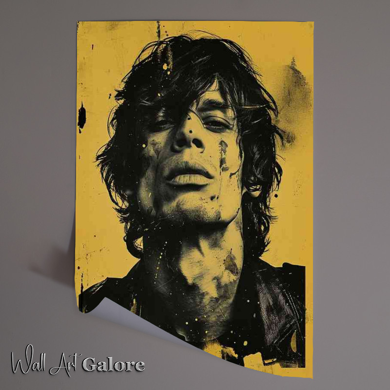 Buy Unframed Poster : (Yellow and black poster of a man)