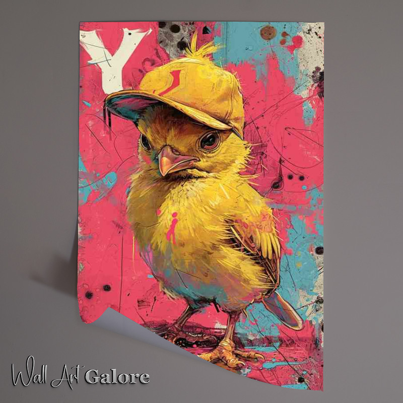 Buy Unframed Poster : (Yellow chick with the cap street wize)