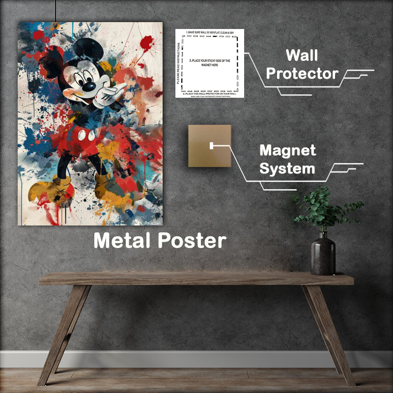 Buy Metal Poster : (cartoon splatters graffiti art)
